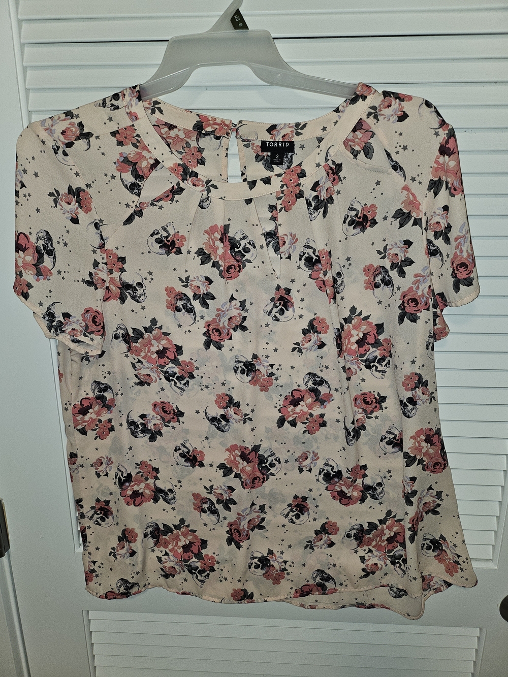 Torrid Pink Floral Short Sleeve Blouse